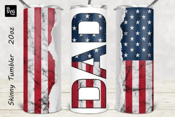 Download DAD American Flag Tumbler Design PNG - Tumbler Collection