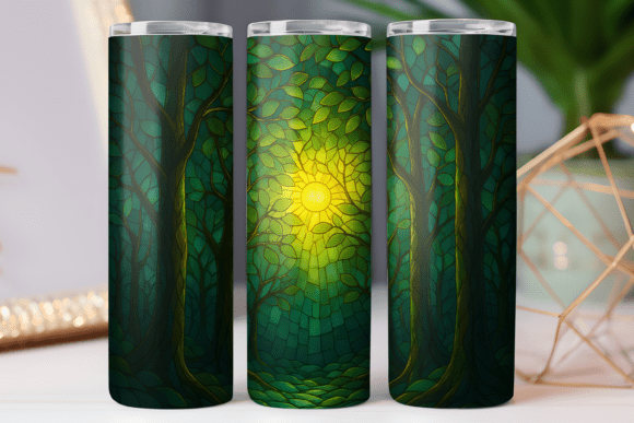 Download Stained Glass Art Tumbler Wrap Photo Png - Tumbler Collection