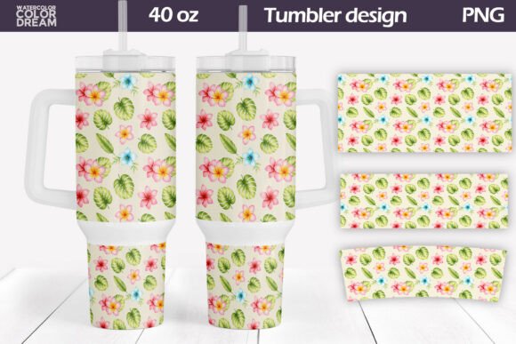 Download Tropical Tumbler Wrap 40 Oz - Tumbler Collection