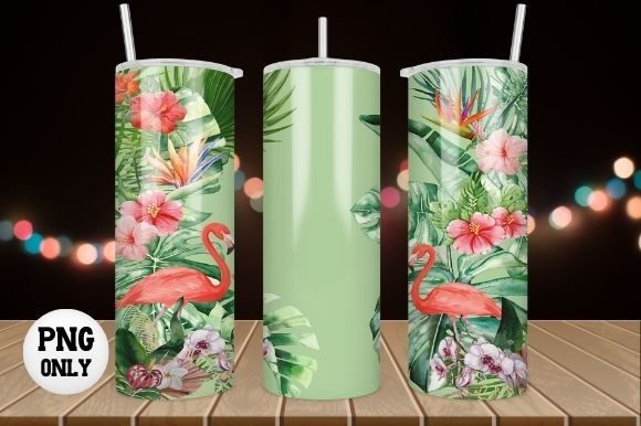 Download Tropical Flower Tumbler Wrap Sublimation - Tumbler Collection