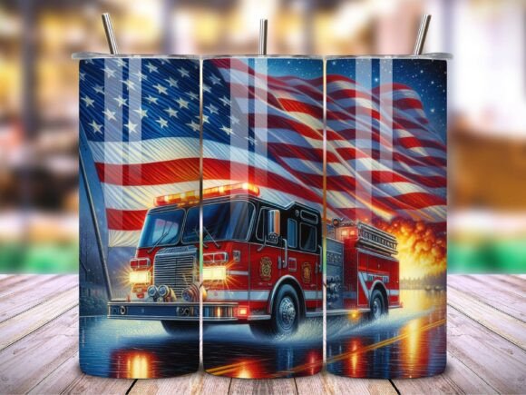 Download Fire Truck American Pride Tumbler V.4 - Tumbler Collection