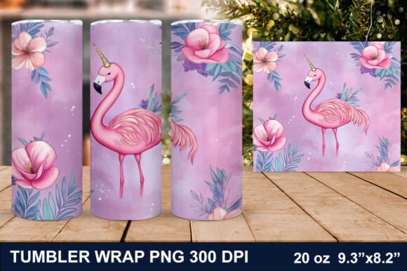 Download Summer Flamingo Tumbler Wrap - Tumbler Collection