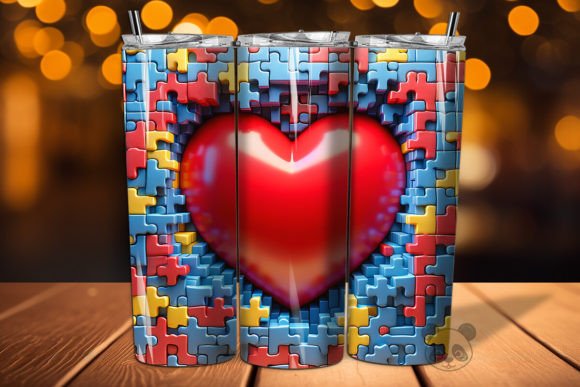 Download Autism 3D Tumbler Wrap Sublimation - Tumbler Collection