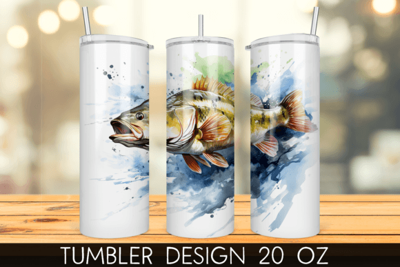 Download Bass Fish Tumbler Wrap Sublimation - Tumbler Collection