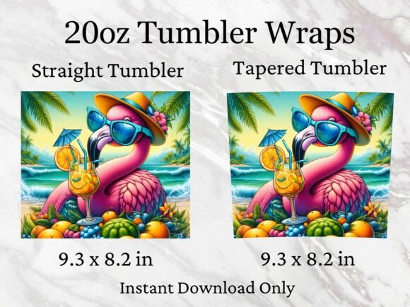 Download Tropical Drink Flamingo Tumbler Wrap PNG - Tumbler Collection