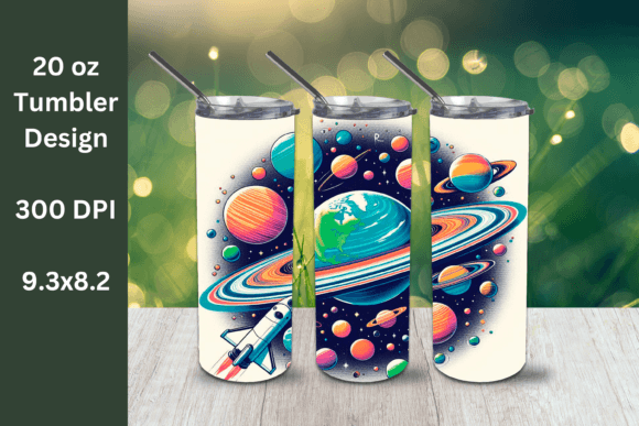 Download Vibrant Planets 20 Oz Straight Tumbler - Tumbler Collection