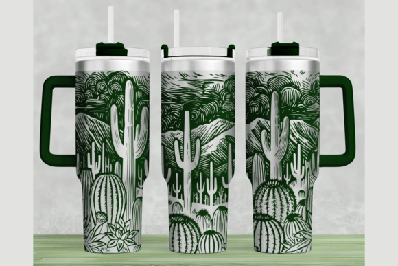 Download Cactus 40oz Laser Tumbler Wrap SVG - Premium Bundle
