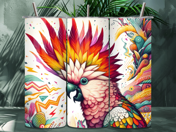 Download Colorful Cockatoo Tropical Bird Tumbler - Tumbler Collection