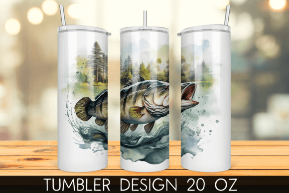 Download Bass Fish Tumbler Wrap Sublimation - Tumbler Collection