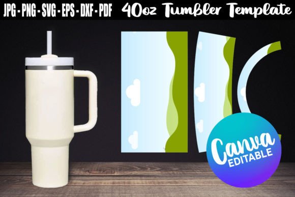 Download 40oz Tumbler Template Canva Editable - Tumbler Collection