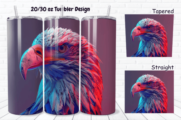 Download 3D 4th of July Eagle 2/30Oz Tumbler Wrap - Tumbler Collection