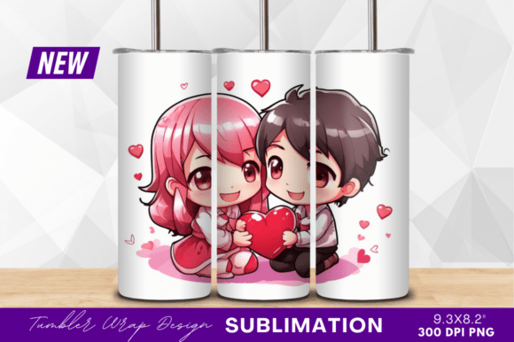 Download Cute Couple with Heart Tumbler Png - Tumbler Collection