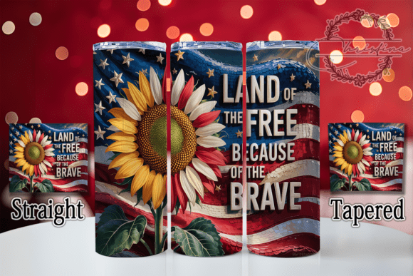 Download Land of the Free Patriotic Tumbler Wrap - Tumbler Collection