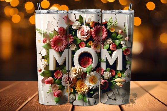Download Mom 3D Mother's Day Tumbler Wrap - Tumbler Collection