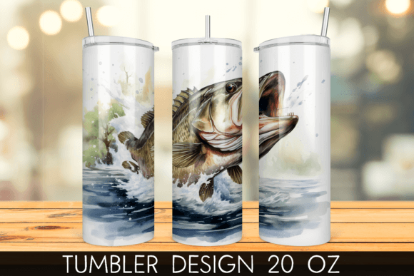 Download Bass Fish Tumbler Wrap Sublimation - Tumbler Collection