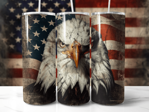 Download Eagle American Flag Tumbler Wrap PNG - Tumbler Collection