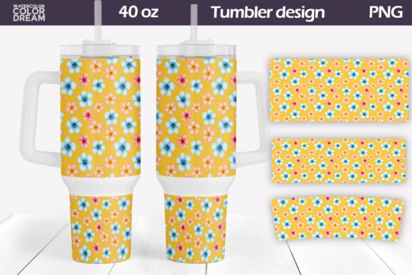 Download Tropical Floral Tumbler Wrap - Tumbler Collection