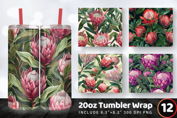 Download Protea Flowers Tumbler Wrap - Tumbler Collection