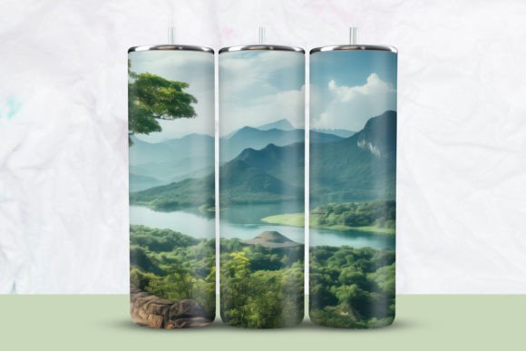 Download Nature with Lake Tumbler Wrap - Tumbler Collection