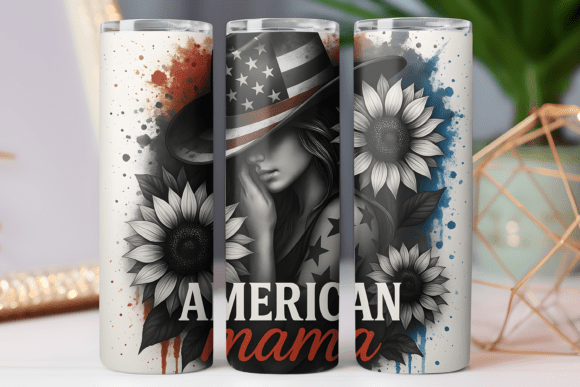 Download American Mama Patriotic Tumbler Wrap Png - Tumbler Collection
