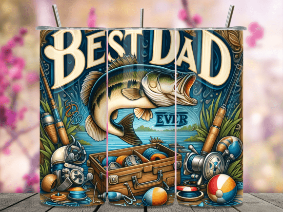 Download Best Dad Ever Bass Fish Tumbler Wrap - Tumbler Collection