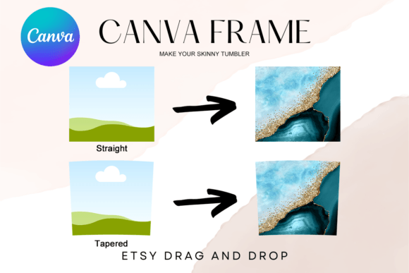 Download Canva Frame Tumbler Template 20oz Skinny - Tumbler Collection
