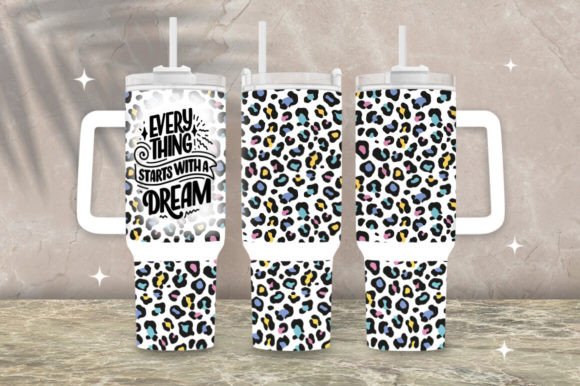 Download 40oz Leopard Print Tumbler Wrap - Tumbler Collection