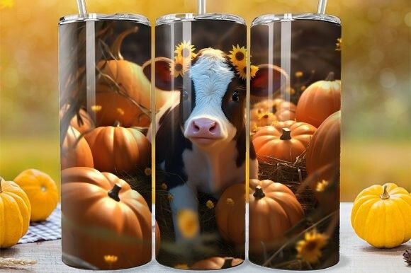 Download Fall Season Highland Calf Tumbler Wrap - Tumbler Collection