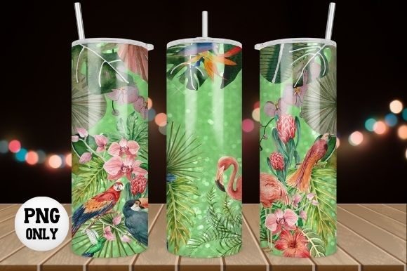 Download Tropical Flower Tumbler Wrap Sublimation - Tumbler Collection