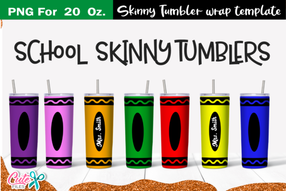 Download Crayon 20 Oz. Skinny Tumbler Wrap - Tumbler Collection