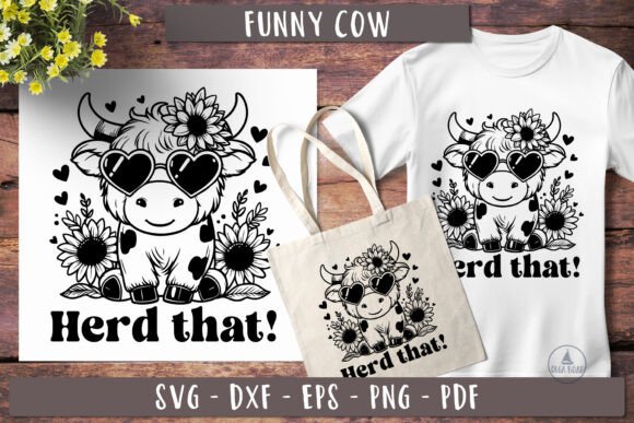 Download Funny Highland Cow Svg | Herd That - Funny highland cow Collection
