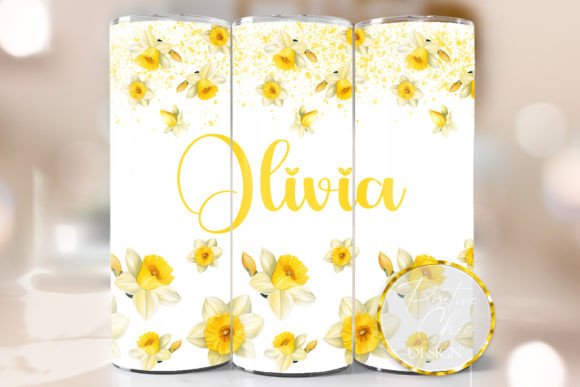 Download Daffodils Personalized Tumbler Wrap PNG - Tumbler Collection