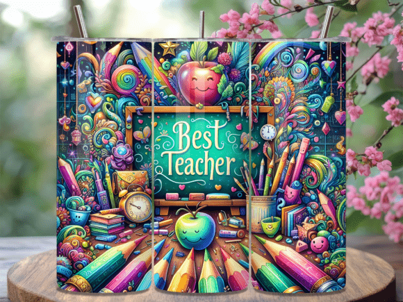Download Best Teacher Apple Pencil Tumbler Wrap - Tumbler Collection