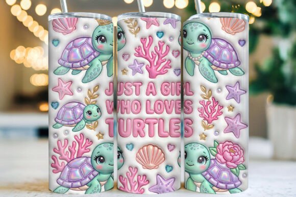 Download Inflated Sea Turtle Tumbler Wrap PNG - Tumbler Collection