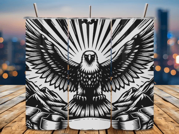 Download Mountain Bald Eagle Tumbler Wrap - Tumbler Collection