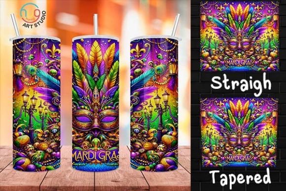 Download Mardi Gras 20 Oz Skinny Tumbler - Tumbler Collection