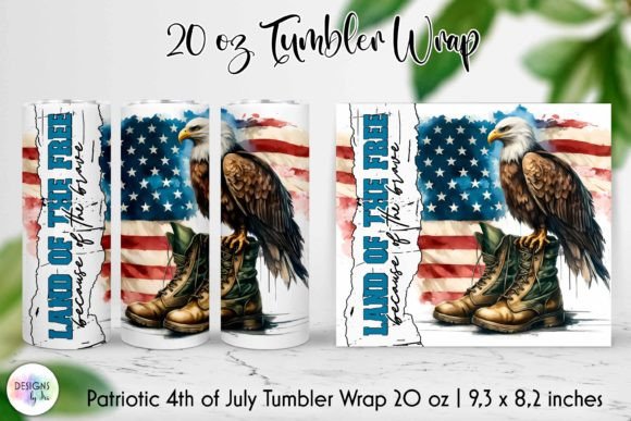 Download Land of the Free Patriotic Tumbler Wrap - Tumbler Collection