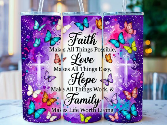 Download Faith Hope 20oz Skinny Tumbler Wrap - Tumbler Collection