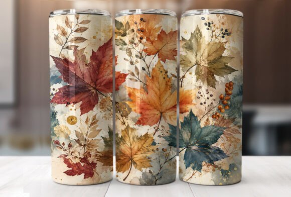 Download Boho Fall Leaves Tumbler PNG Sublimation - Tumbler Collection