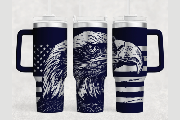 Download Bald Eagle 40oz Laser Tumbler Wrap SVG - Premium Resources