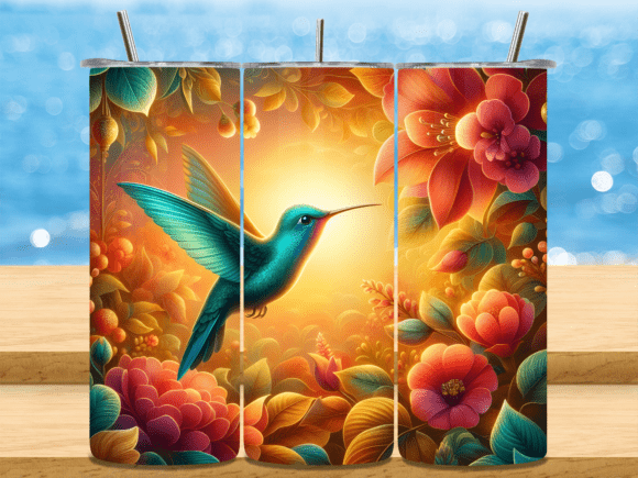 Download Tropical Hummingbird Bird Tumbler Wrap - Tumbler Collection