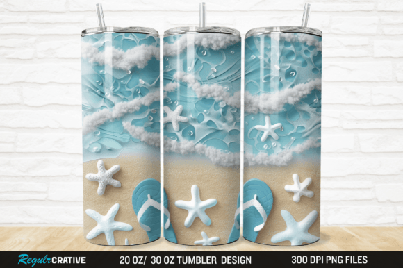 Download Seamless Flip Flops on the Beach Tumbler - Tumbler Collection