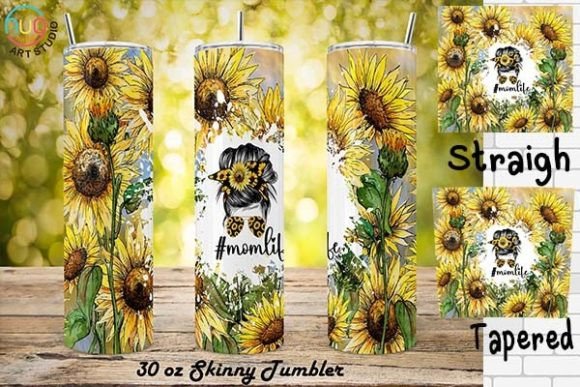 Download Sunflower Mom Life 30oz Skinny Tumbler - Tumbler Collection