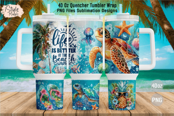 Download 40oz Life is Better at the Beach Tumbler - Tumbler Collection
