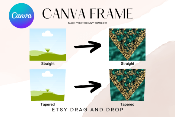 Download Canva Frame VSplit Tumbler Template 20oz - Tumbler Collection