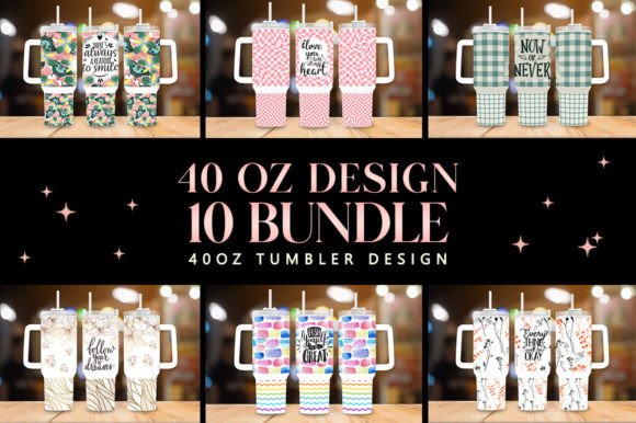 Download 40oz Design Tumbler Wrap Bundle - Tumbler Collection