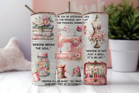 Download Sewing Life Tumbler Wrap PNG - Tumbler Collection