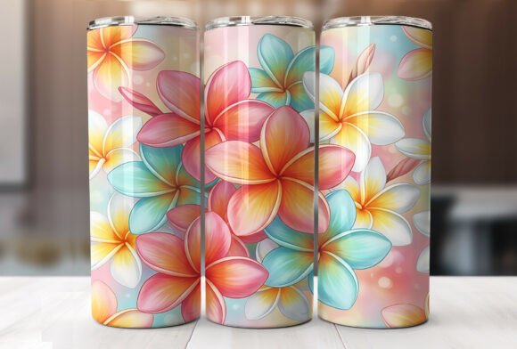 Download Pastel Plumeria Tropical Flower Tumbler - Tumbler Collection