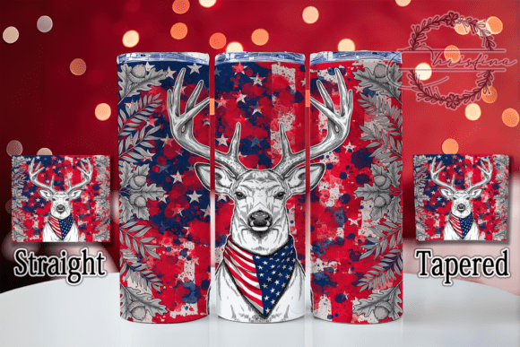 Download White Tailed Deer Americana 20oz Tumbler - Tumbler Collection
