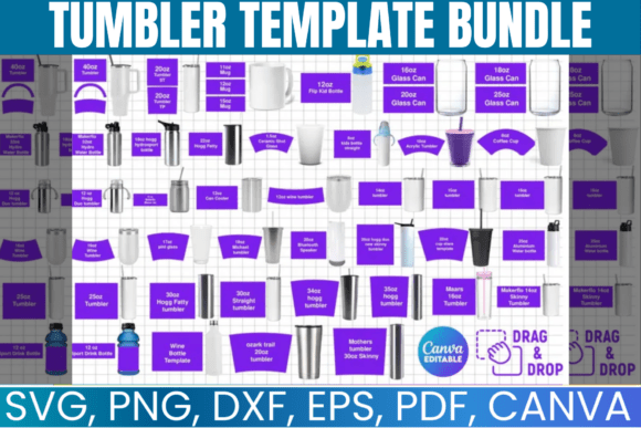 Download Tumbler Canva Editable Template Bundle - Tumbler Collection